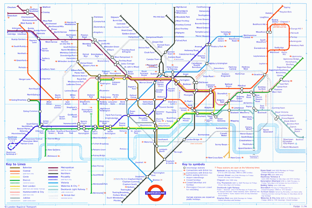 LONDON UNDERGROUND MAP LONDON TUBE MAP 2025