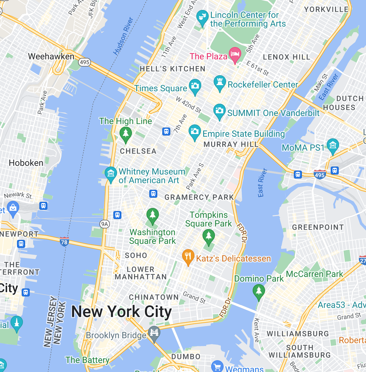 new york visit map